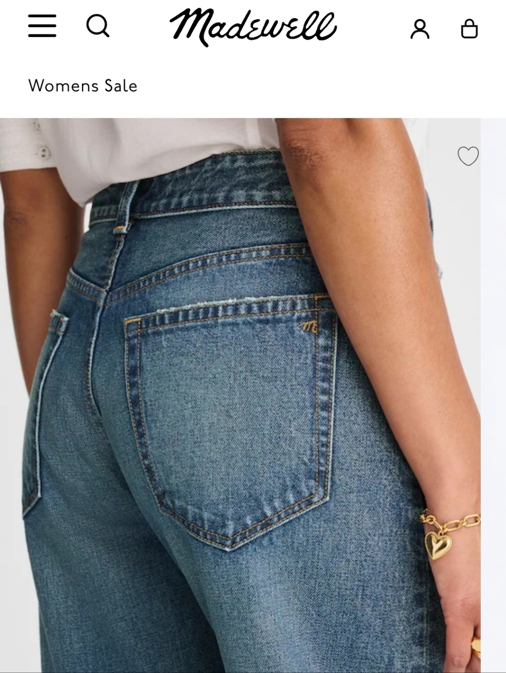 Madewell The Curvy Balloon Jean in Greendale Wash NW293 Size 28 NWT - Picture 4 of 9